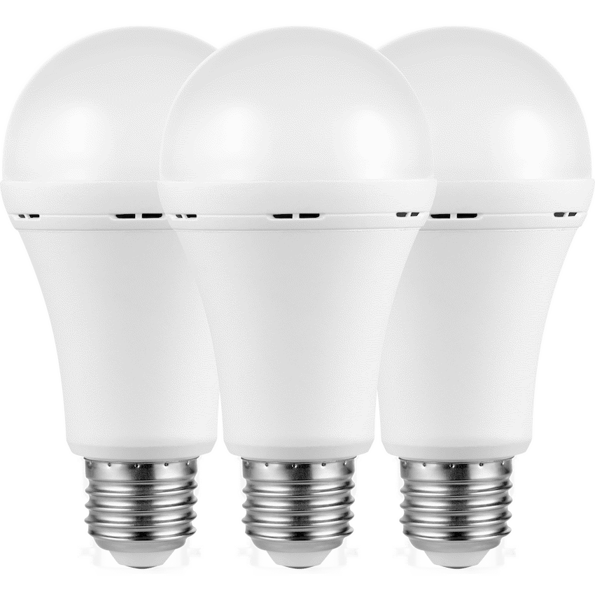 Switched 5w A60 Rechargeable E27 LED Light Bulb WW - 3 Pack