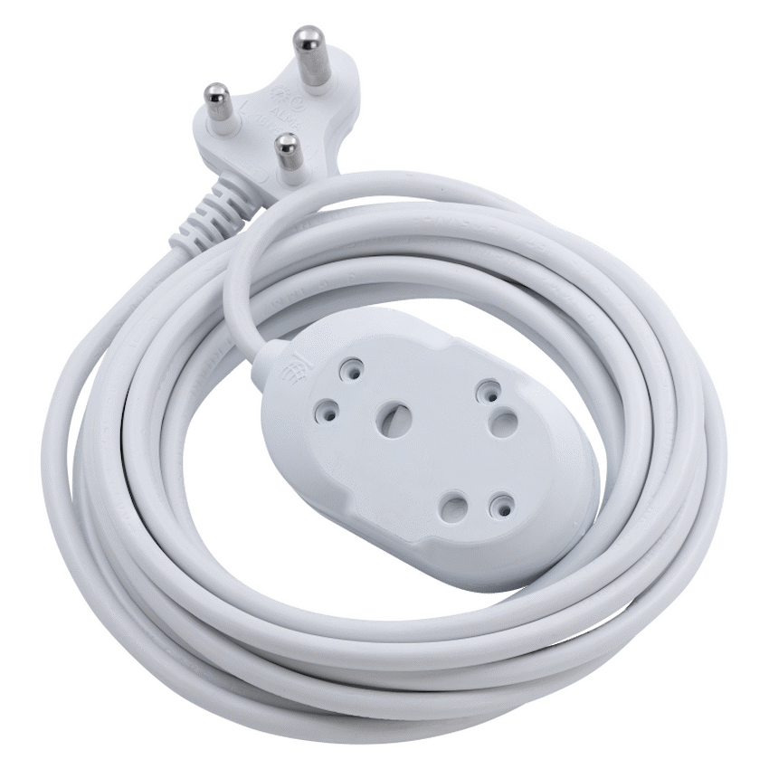 SWITCHED LIGHT DUTY Back To Back(BTB) EXTENSION LEADS 10M - WT