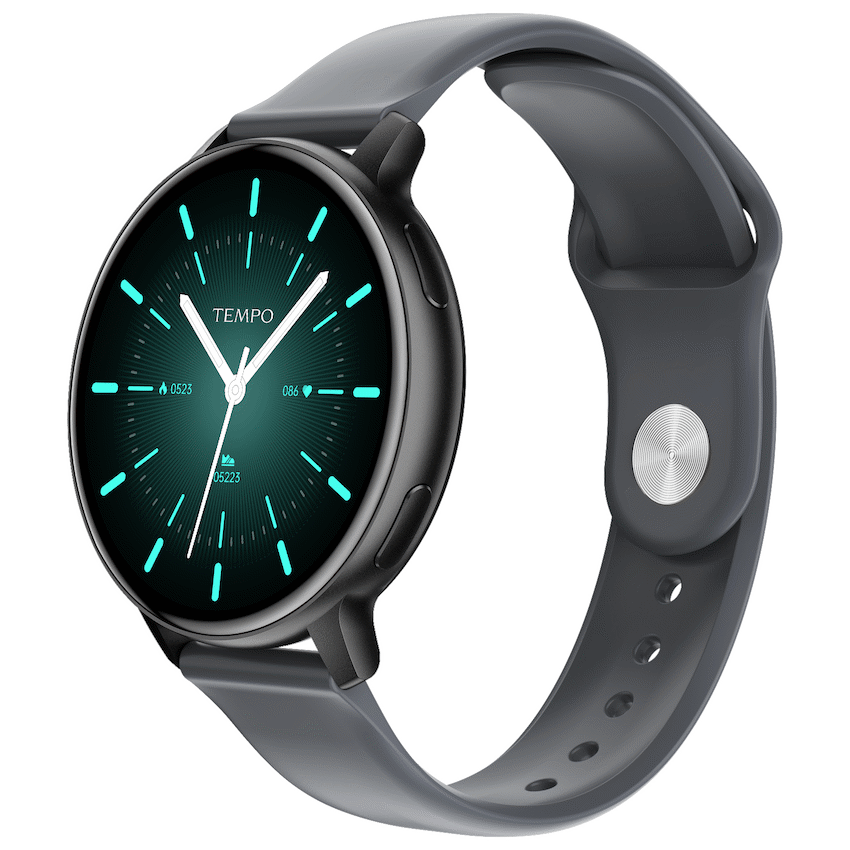 Tempo Pulse Round Smart Watch - Charcoal