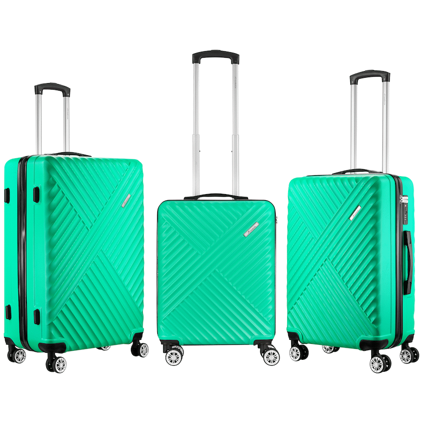 Travelwize Astra ABS 4-Wheels Spinner 3Pc Luggage Set Jade