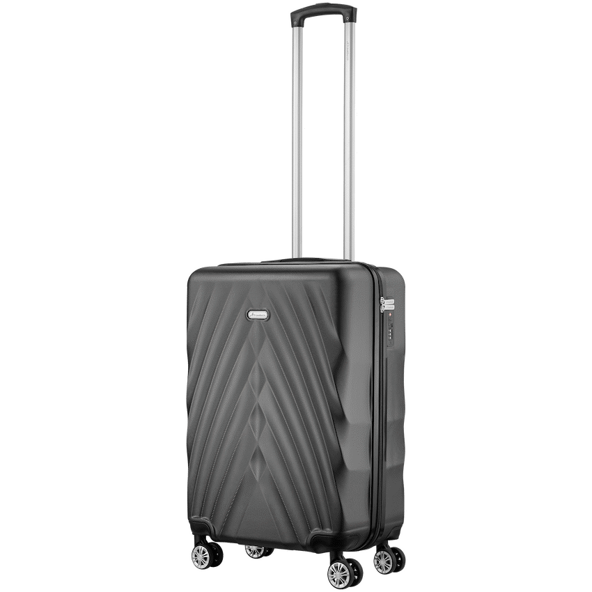 Travelwize Terra ABS 55cm 4-Wheel Spinner Luggage - Black