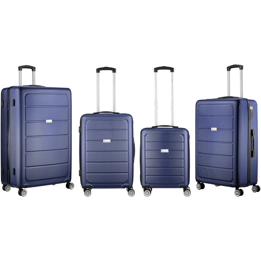Travelwize Maple ABS 4-Wheels Spinner 4Pc Luggage Set Navy
