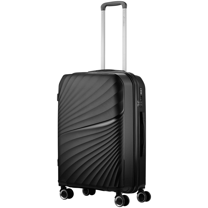 Travelwize Quartz PP 66cm 4-Wheels Spinner Luggage - Black