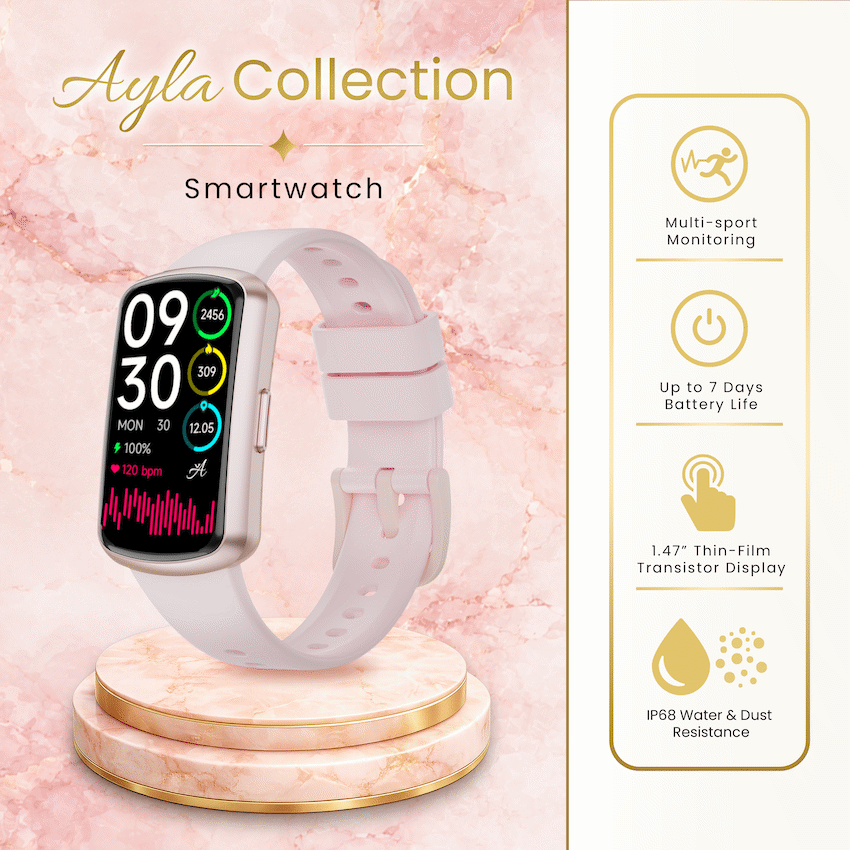 Volkano Ayla Collection Fitness Smartwatch - Gold - Image 3