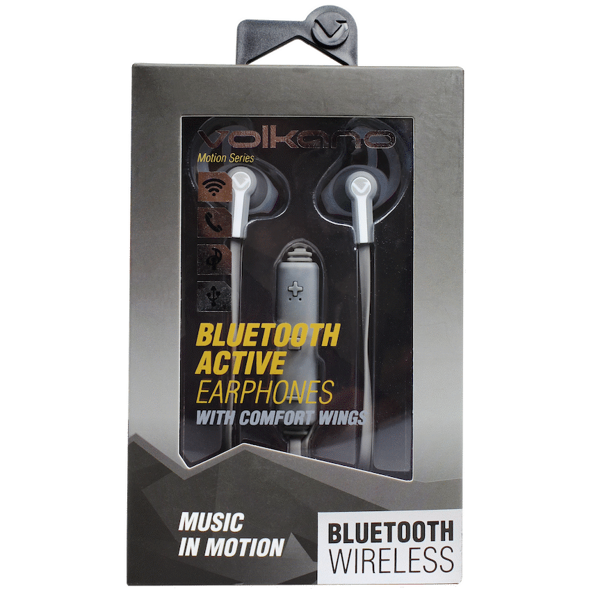 Volkano Motion Bluetooth Earphones Grey/White image 2
