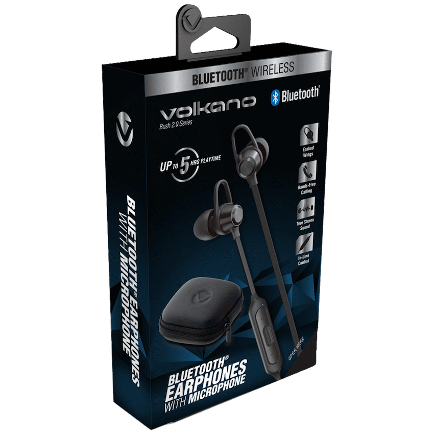 Volkano Rush 2.0 Bluetooth Earphones - Black image 3