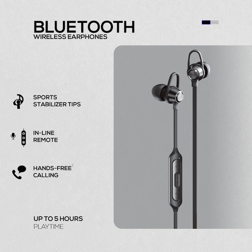 Volkano Rush 2.0 Bluetooth Earphones - Black image 5