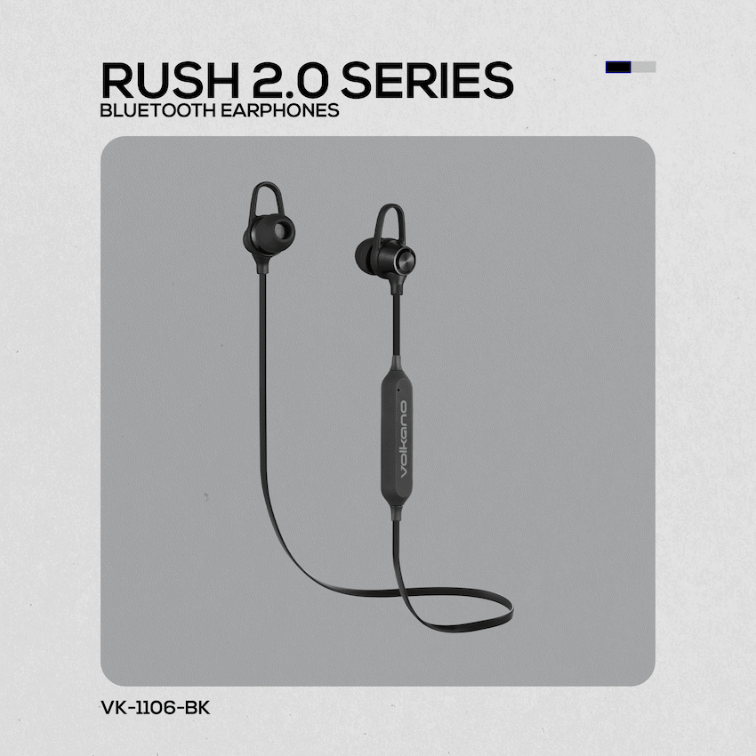 Volkano Rush 2.0 Bluetooth Earphones - Black image 7
