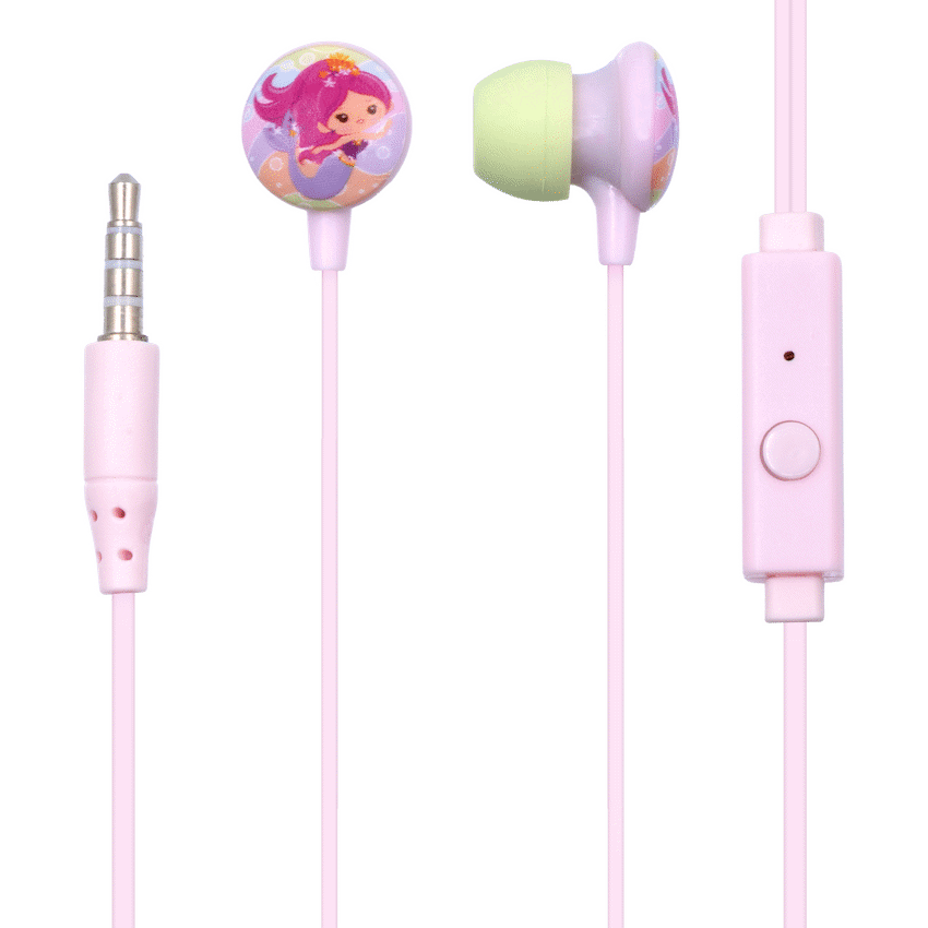 Volkano Kiddies Series Earphones with Keychain - Mermaid