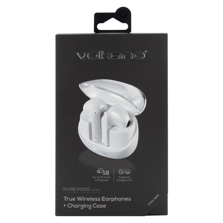 Volkano Pure Pods TWS Earphones  - White image 4