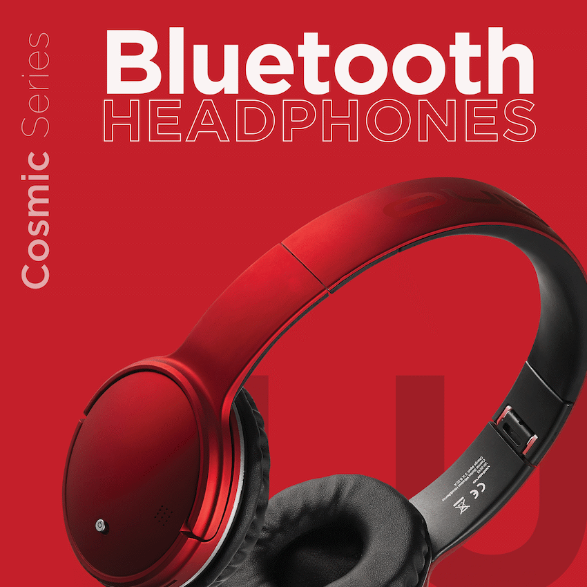 Volkano Cosmic Series Bluetooth Headphones - Red image 4