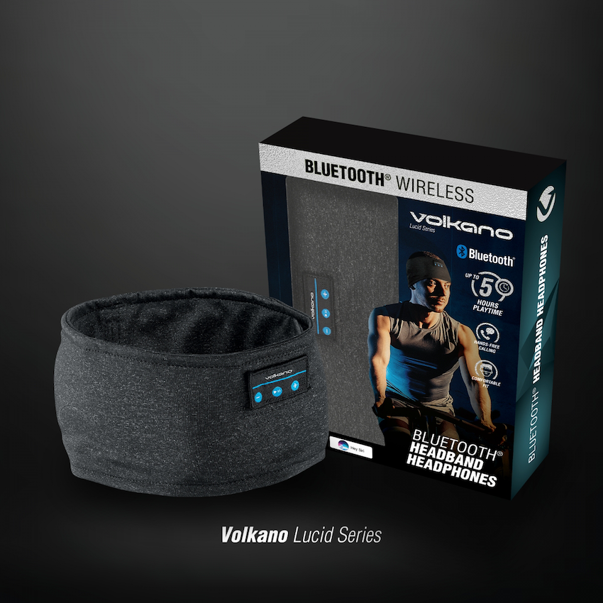 Volkano Lucid Series Bluetooth Headband Headphones - Black image 2