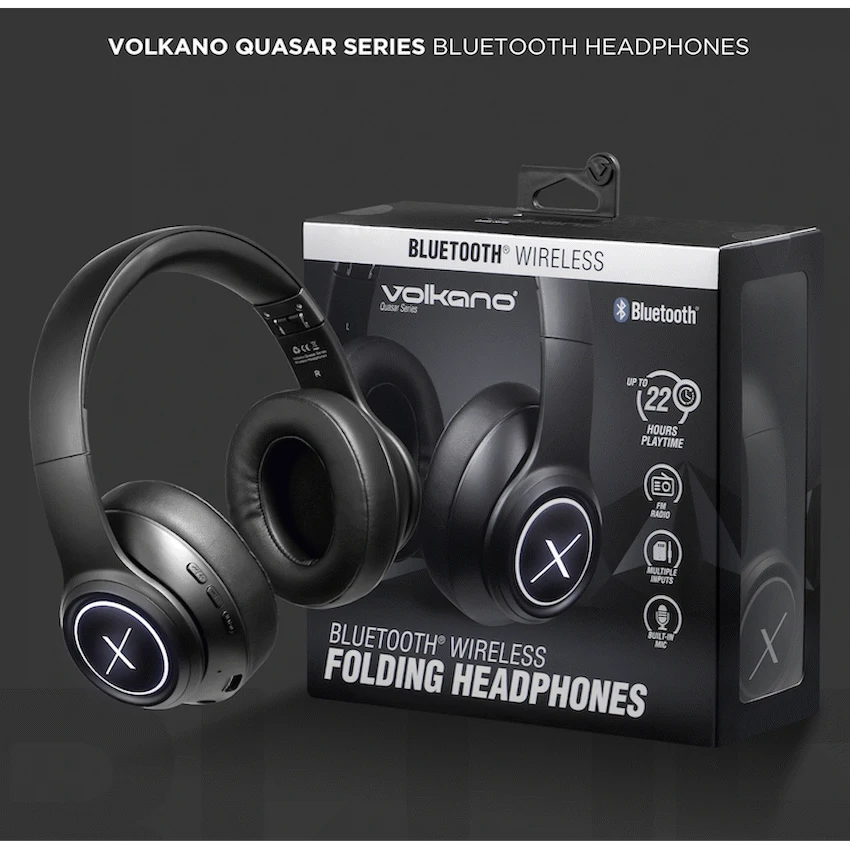 VolkanoX Quasar Series Bluetooth Headphones - Black image 7