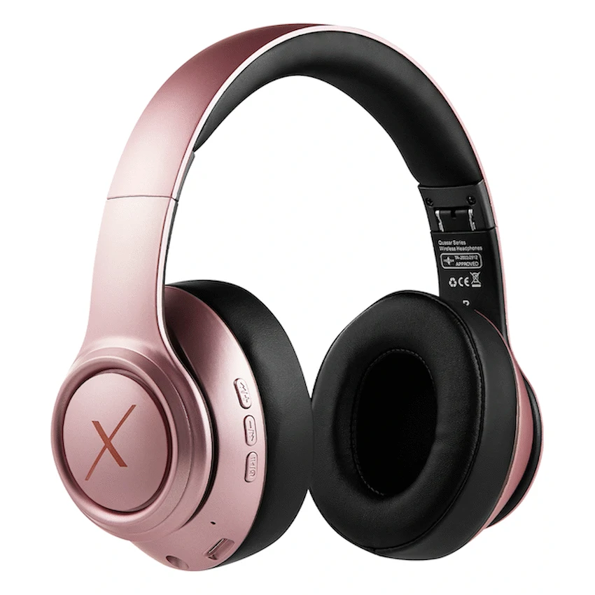 VolkanoX Quasar Series Bluetooth Headphones - Rose Gold image 3