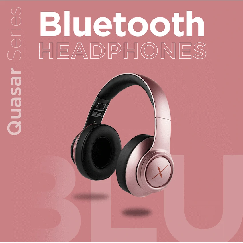 VolkanoX Quasar Series Bluetooth Headphones - Rose Gold image 4