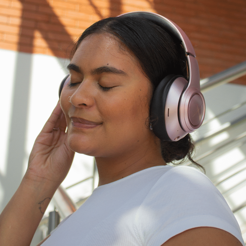 VolkanoX Quasar Series Bluetooth Headphones - Rose Gold image 6