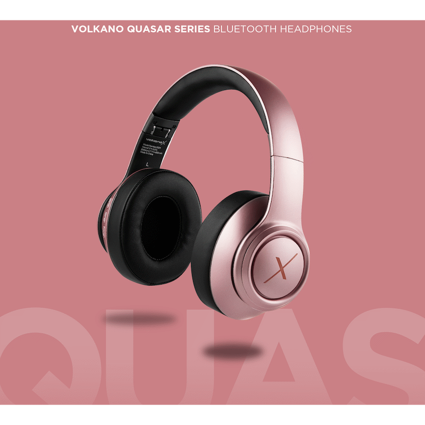 VolkanoX Quasar Series Bluetooth Headphones - Rose Gold image 7