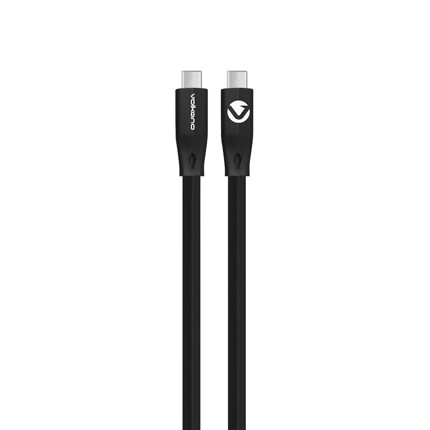 Volkano Slim Series Type-C to Type-C Cable - Black (1.2m)