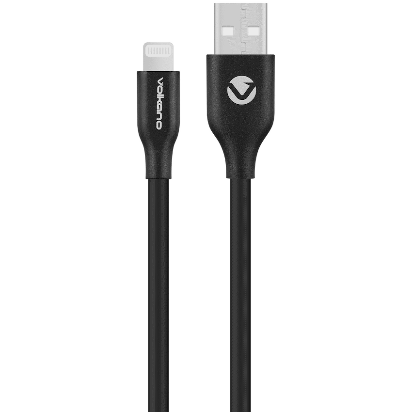 Volkano Flexi Series USB to MFI Lightning 1.5m 5v 2.4a 12w - Black