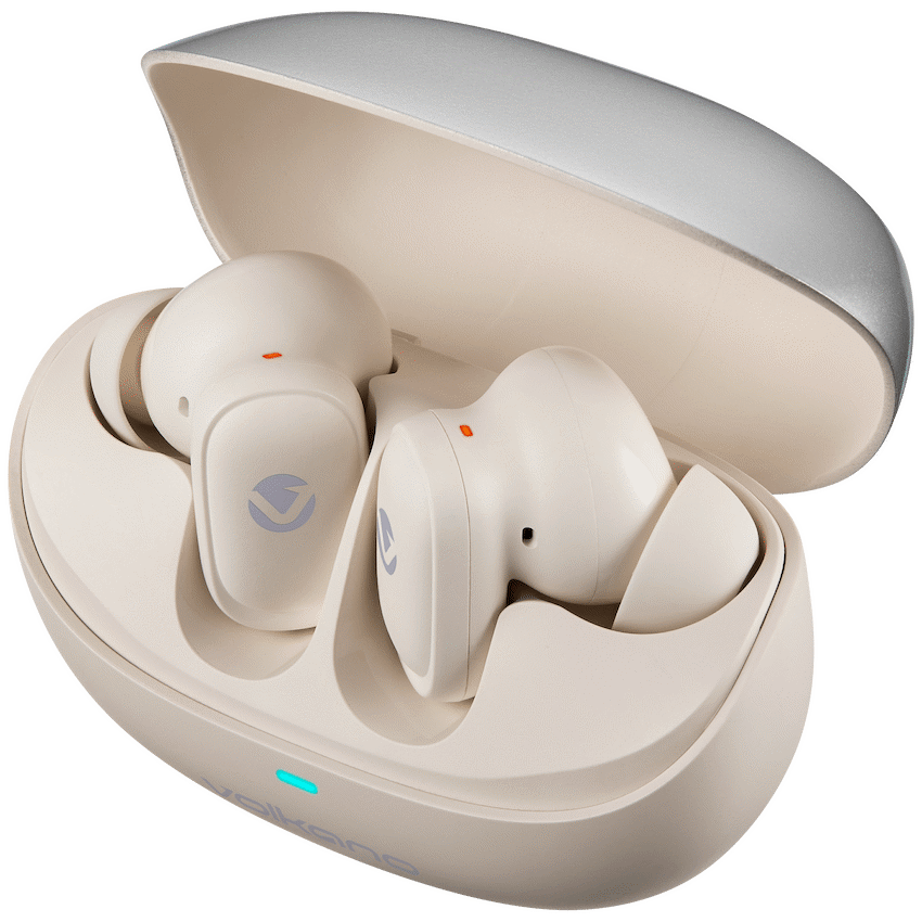 Volkano Sugar-Cube Active Noise-Cancelling True Wireless Earphones - Nude