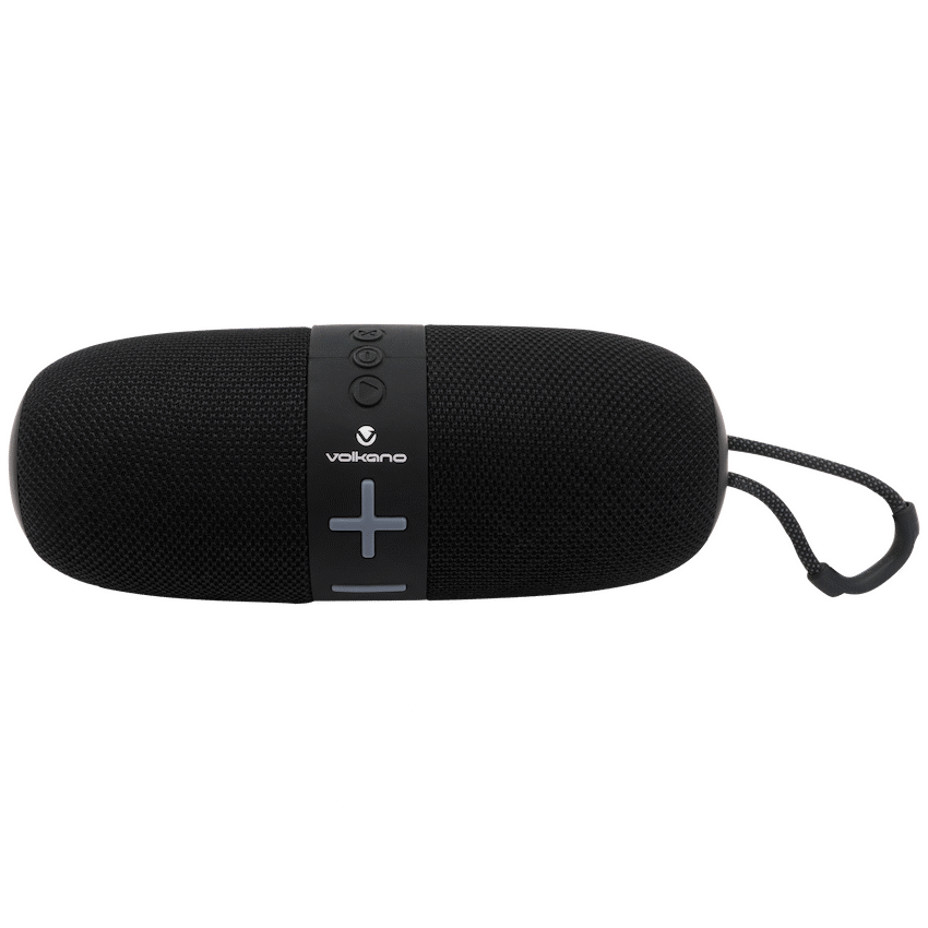 Volkano Flow Series Portable Bluetooth Speaker - Black with Grey Buttons