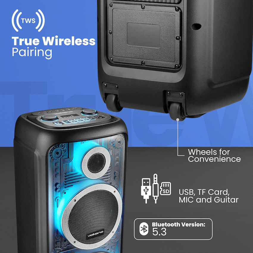 Volkano Cyber Series Dual 8" Party Speaker image 4