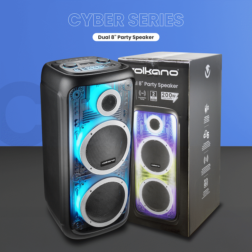Volkano Cyber Series Dual 8" Party Speaker image 6