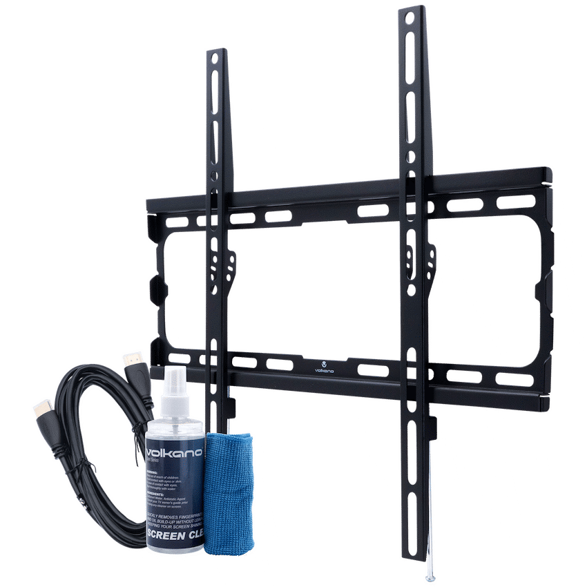 Volkano Steel Series Fixed TV Wall Mount Bundle for up to 70" TVs
