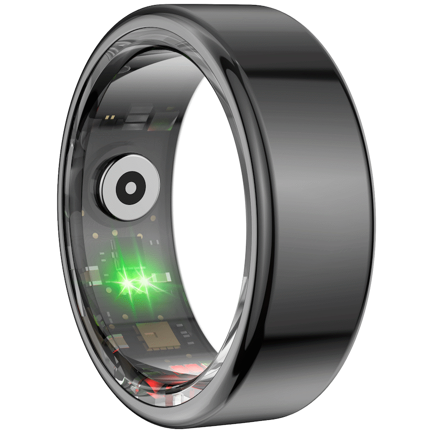 Volkano Ring Series Smart Ring with Charge Case - Black 20.8mm