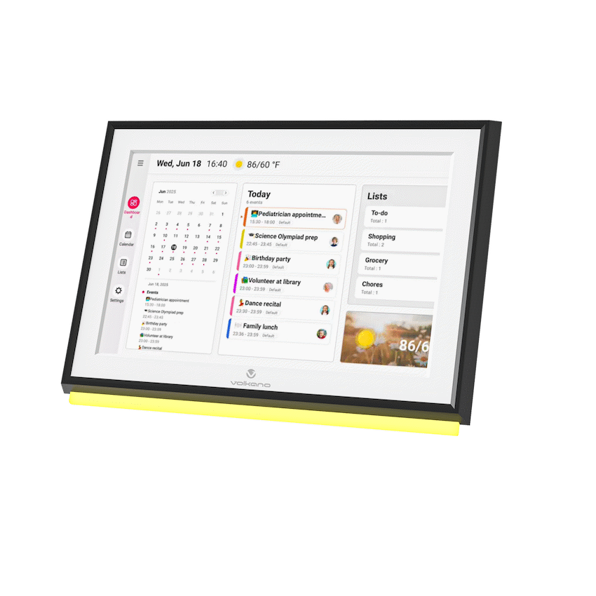Volkano Agenda Series Smart Calendar and Digital Photo Frame 10" - Black