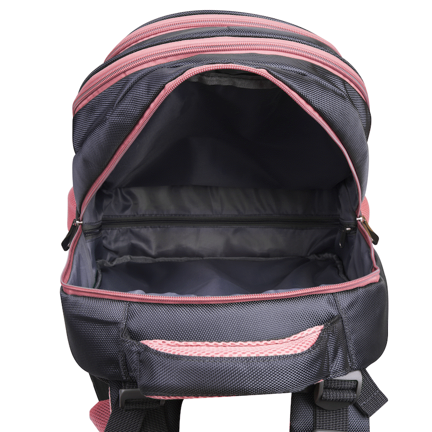 Volkano Orthopaedic Trolley Backpack 35l - Dark Grey/Pink - Image 11