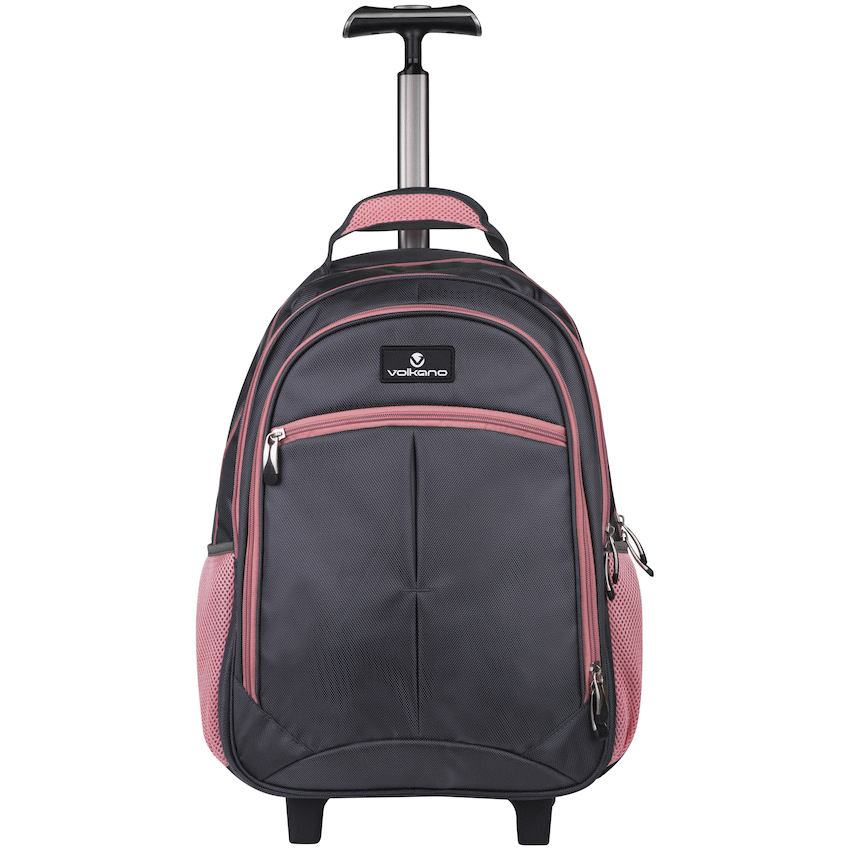 Volkano Orthopaedic Trolley Backpack 35l - Dark Grey/Pink - Image 8