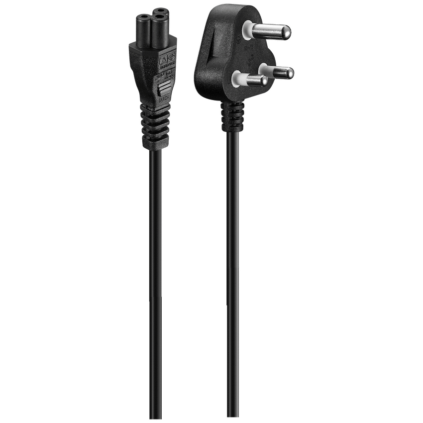 Volkano Presto Series Power Cable 3-Pin Clover to Type-M 1.8m 2.5a - Black